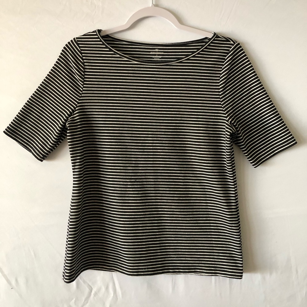 Worthington black and white top